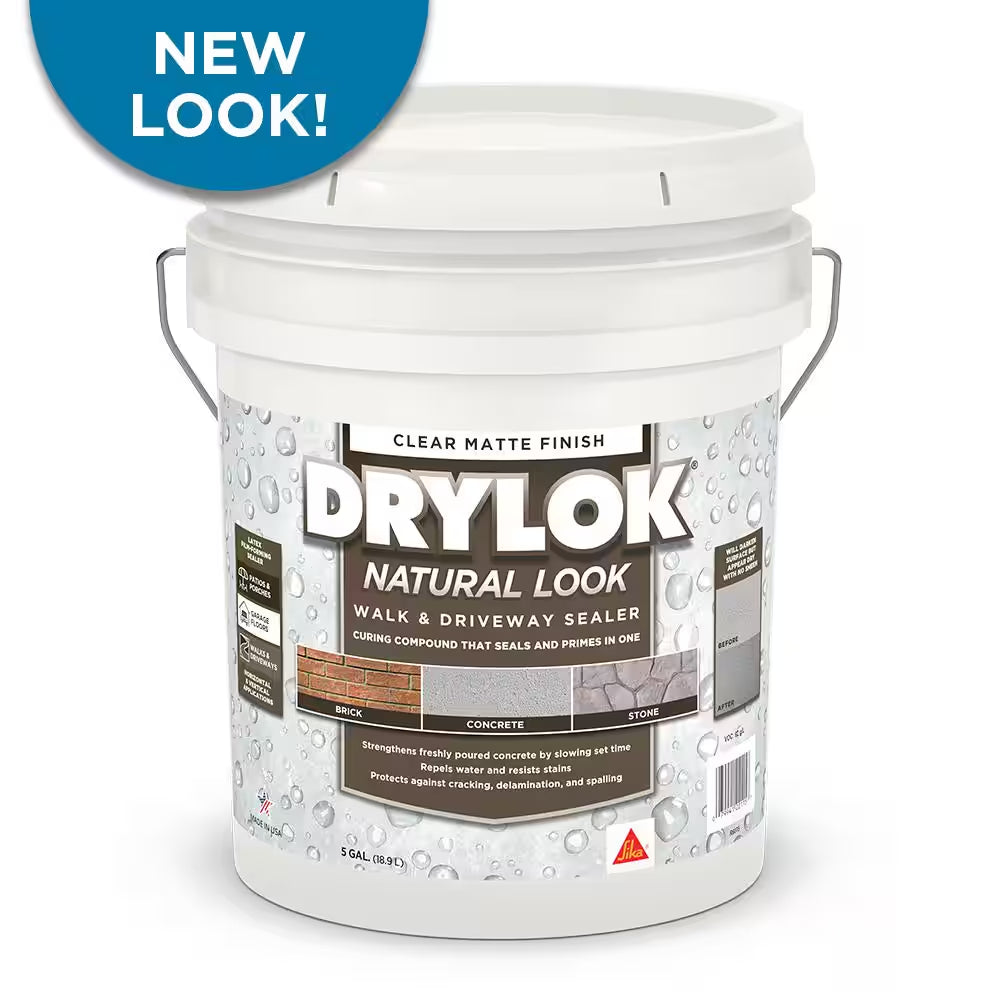 Natural Look 5 Gal. Clear Concrete Curing Membrane and Penetrating Sealer