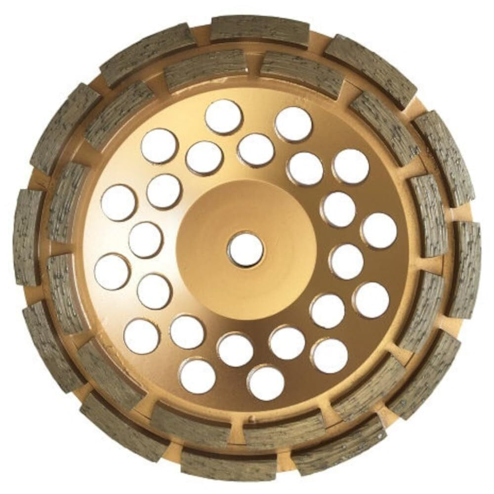 7 Diamond Grinding Wheels for Concrete or Masonry, 24 Double Row Segments, 30...