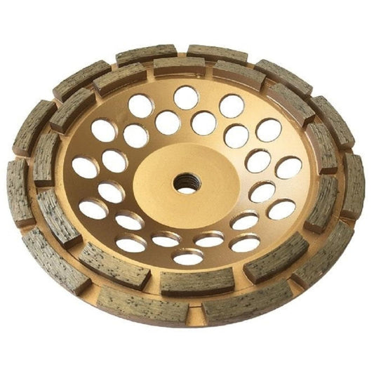 7 Diamond Grinding Wheels for Concrete or Masonry, 24 Double Row Segments, 30...