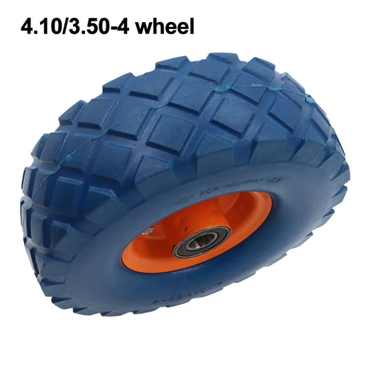 4.10/3.50-4 Foam Rubber Wheel Solid Wheel 10 Inch Caster Cart Wheel 4.10/3.50-4 Non Pneumatic Wheel Single Wheel