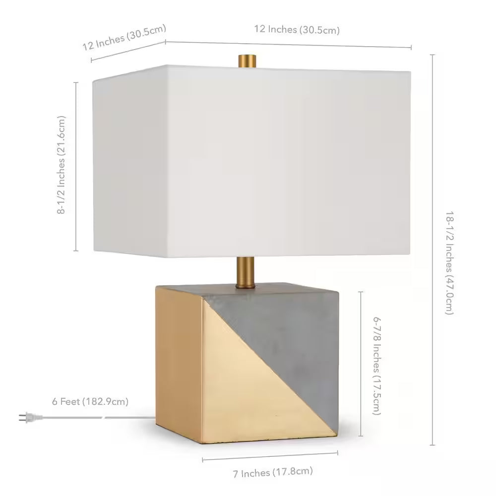 Severin 18-1/2 In. Gold Dipped Concrete Table Lamp