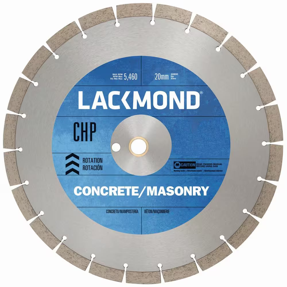 12 In. X 0.125 In. X 20 Mm CHP Series Dry Cut Diamond Blade for Cured Concrete