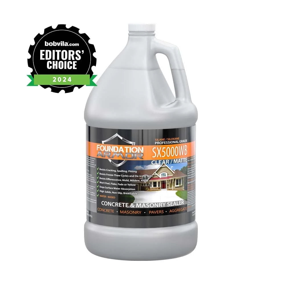 1 Gallon Armor SX5000 WB Silane Siloxane Penetrating Concrete Sealer and Masonry Water Repellent