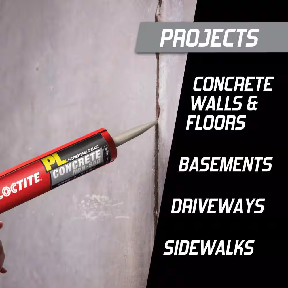 PL Concrete Crack and Masonry 10 Oz Polyurethane Sealant Limestone Cartridge (Each)