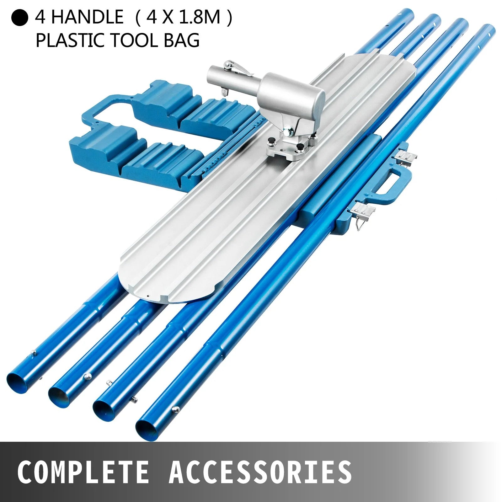 VEVOR Bull Float Magnesium Concrete Float 48 X 8 round End Concrete Float Tool Cement Tool Bull Concrete Kit Bull Float with 4 Float Handle Bull Float Bracket Concrete Tools Finishing Bull Float