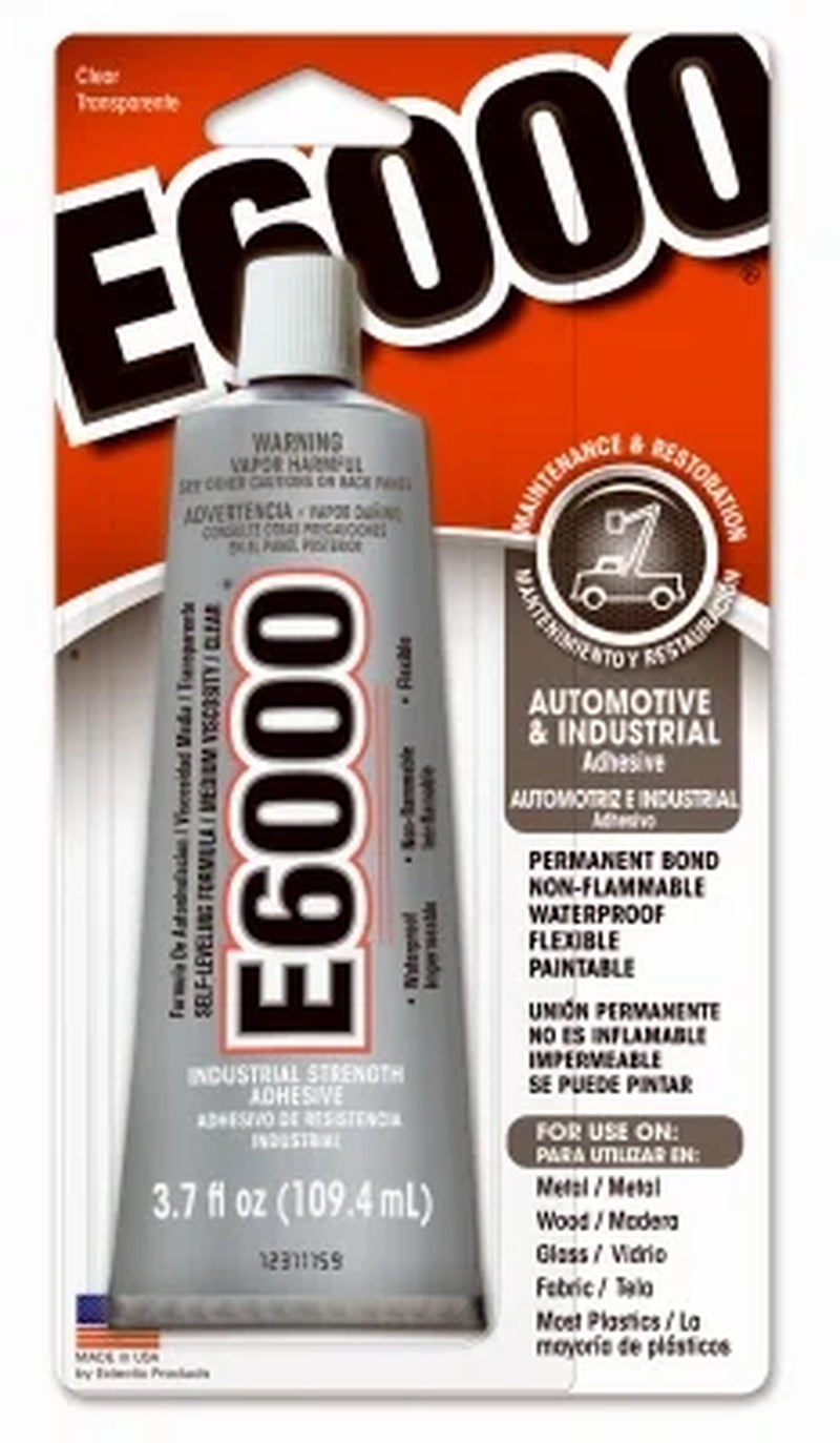 E6000 230022 Medium Viscosity Auto/Industrial Adhesive, 3.7 Fl Oz