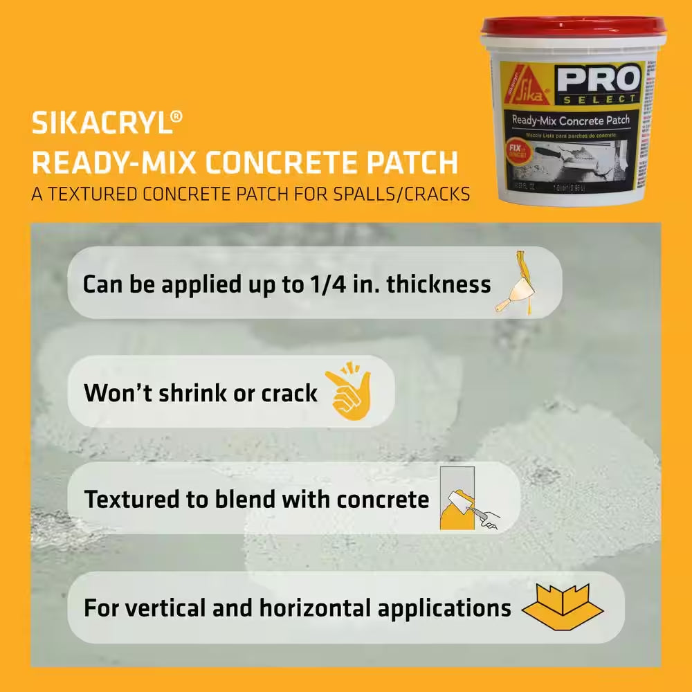 1 Gal. Ready-Mix Concrete Patch and Repair, Textured Concrete Patch