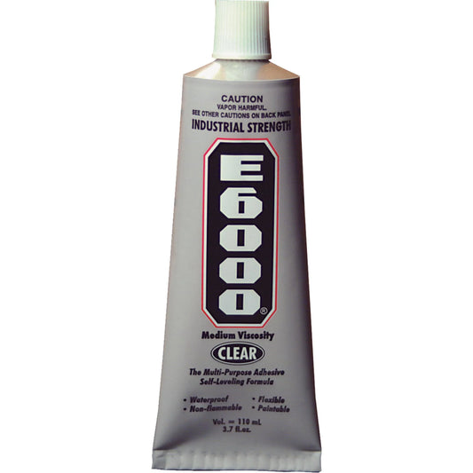 E6000 230022 Medium Viscosity Auto/Industrial Adhesive, 3.7 Fl Oz