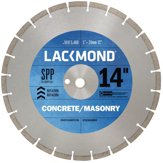 14 In. High Speed Segmented Diamond Blade for Cured Concrete and Masonry