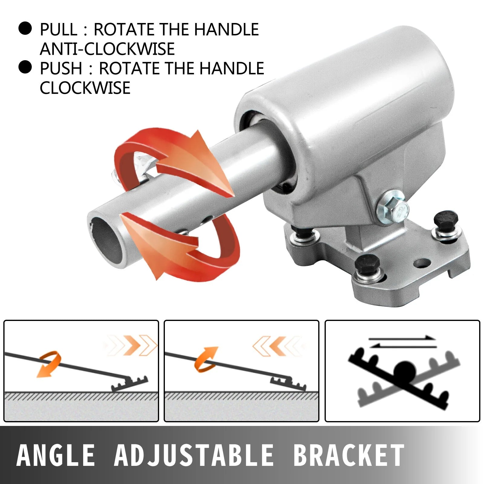 VEVOR Bull Float Magnesium Concrete Float 48 X 8 round End Concrete Float Tool Cement Tool Bull Concrete Kit Bull Float with 4 Float Handle Bull Float Bracket Concrete Tools Finishing Bull Float